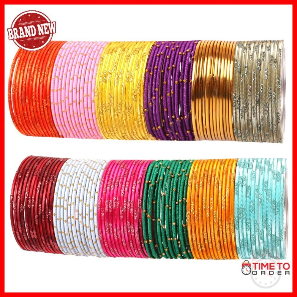 Vintage Textured Bangle Bracelets Set Laser Cut Metal Elegant Party Wear